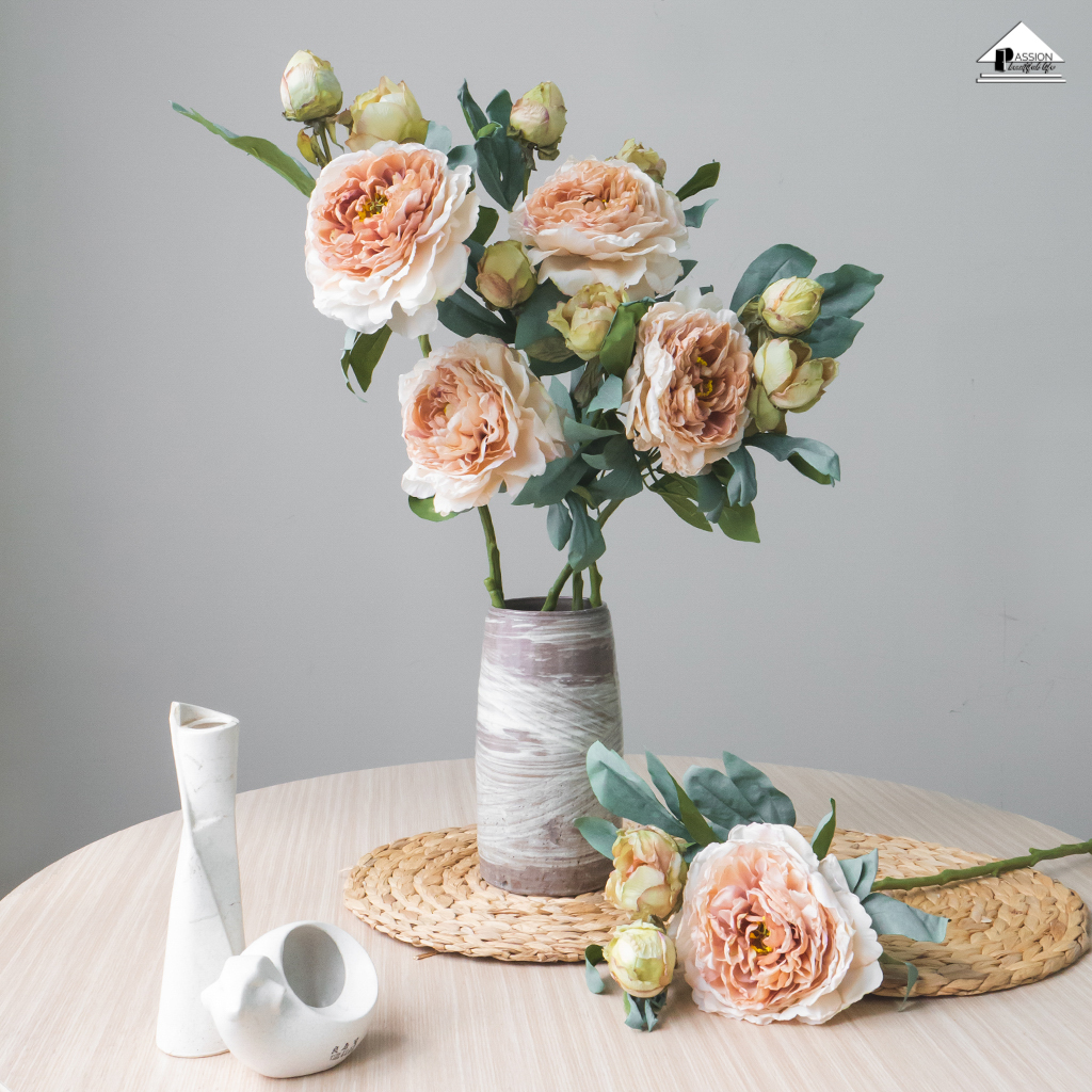Hoa Giả, Hoa Lụa Cao Cấp Decor Trang Trí Phong Cách Châu Âu Sang Trọng