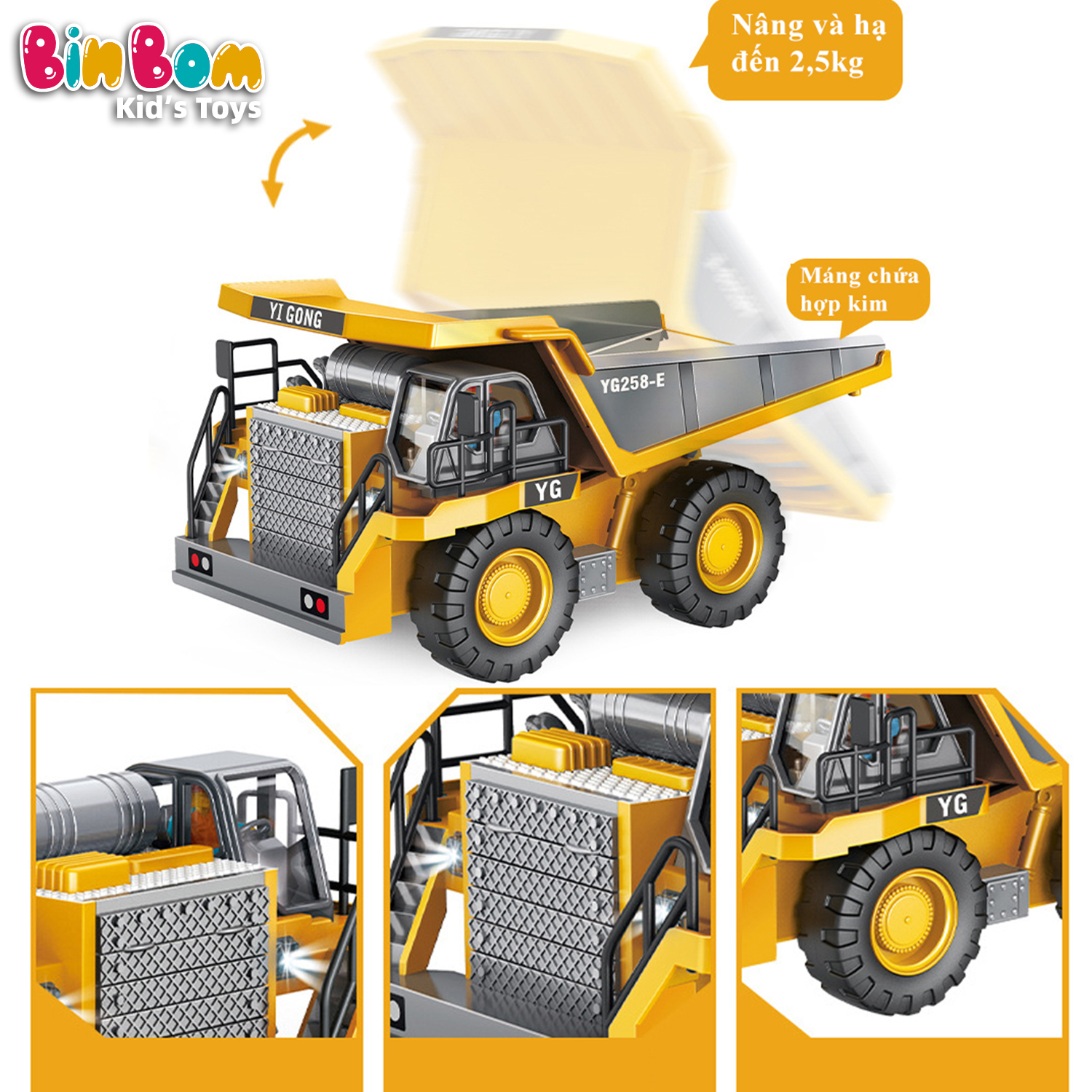 Bộ 3 xe công trình điều khiển