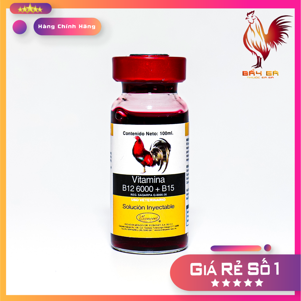 B12 6000 + B15 dinh dưỡng dành cho gà đá lọ 10ml