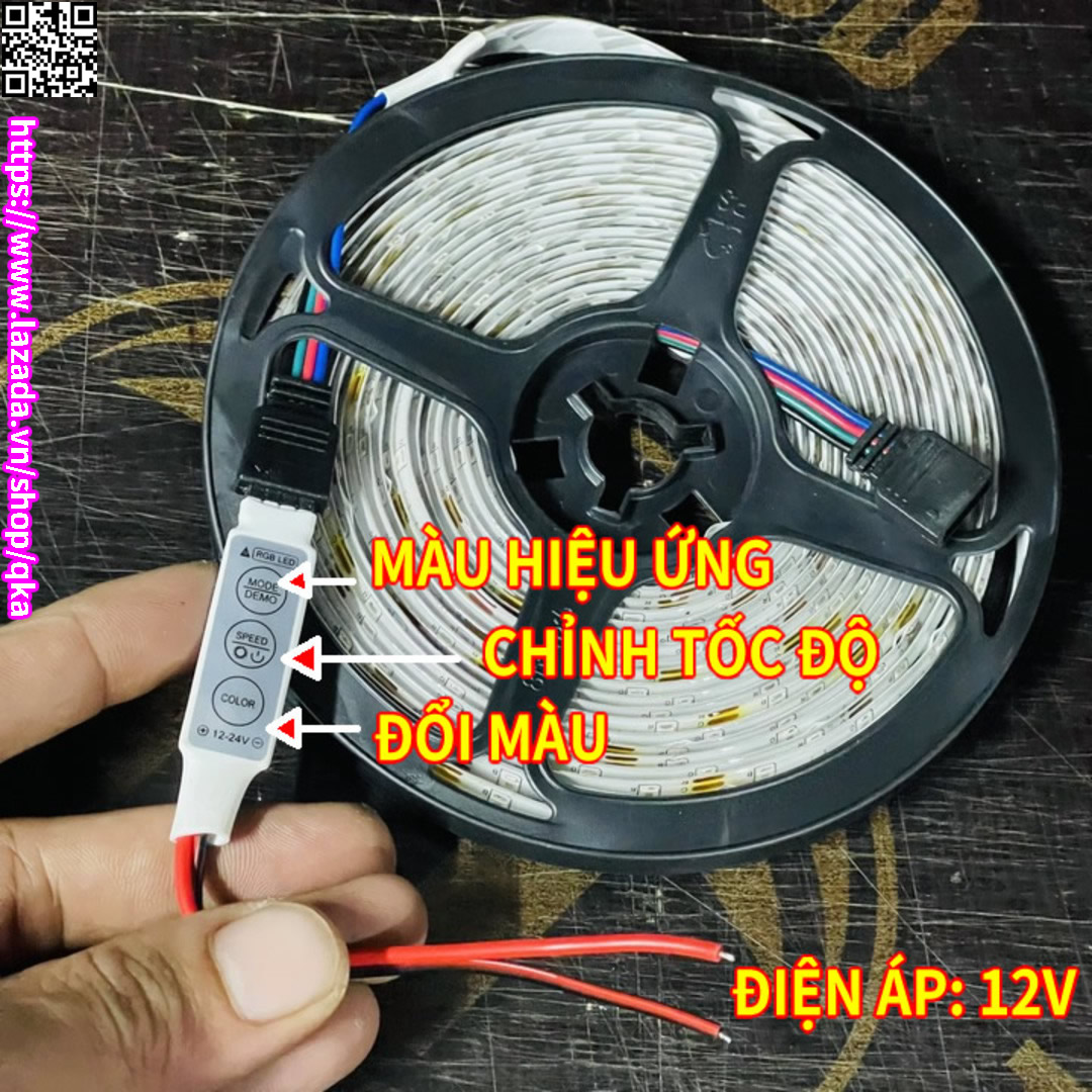 Cuộn 5 mét Led RGB 12v đa màu sắc