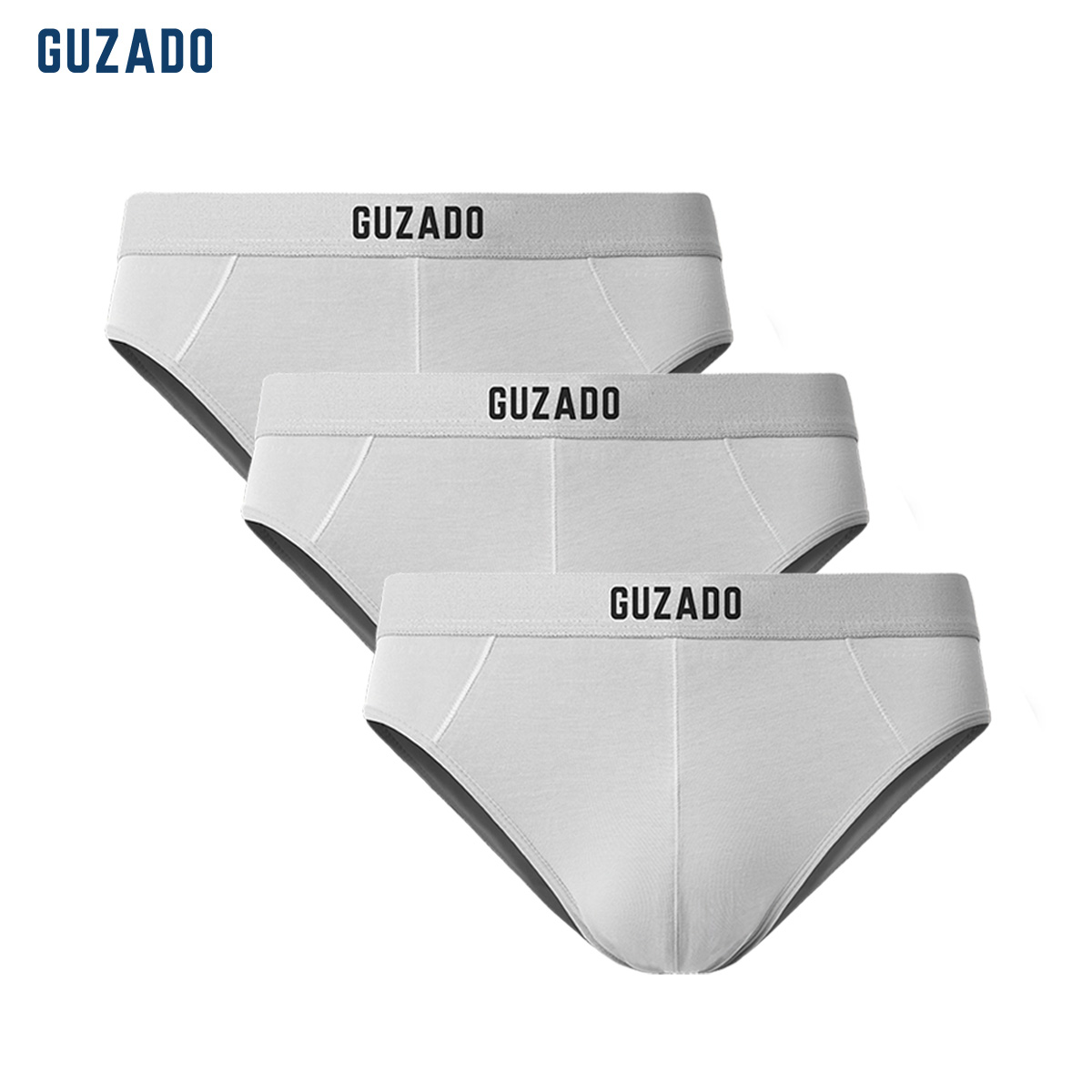 Combo 3 quần lót tam giác nam brief cotton mềm mịn kháng khuẩn gbf01 thương hiệu guzado