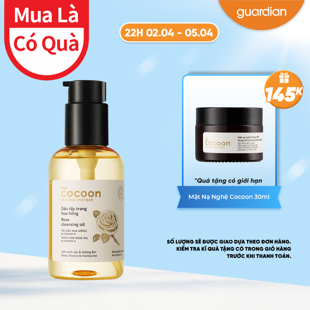 Dầu Tẩy Trang Hoa Hồng Cocoon 140Ml