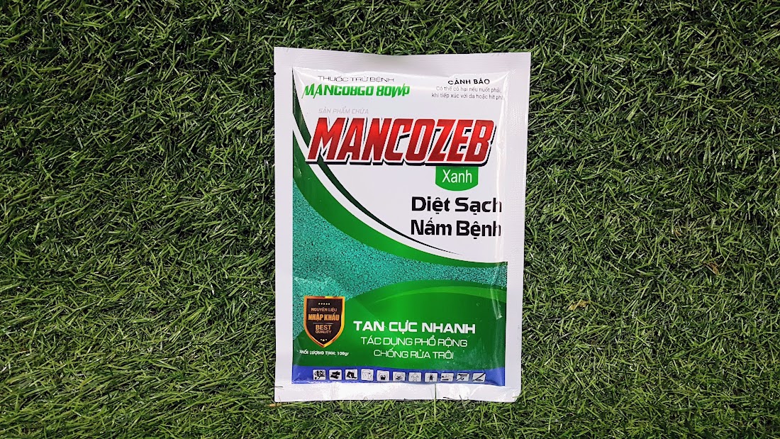 Mancozeb xanh sạch nấm phòng trừ nấm bệnh cho hoa lan và các loại cây trồng gói 100gr