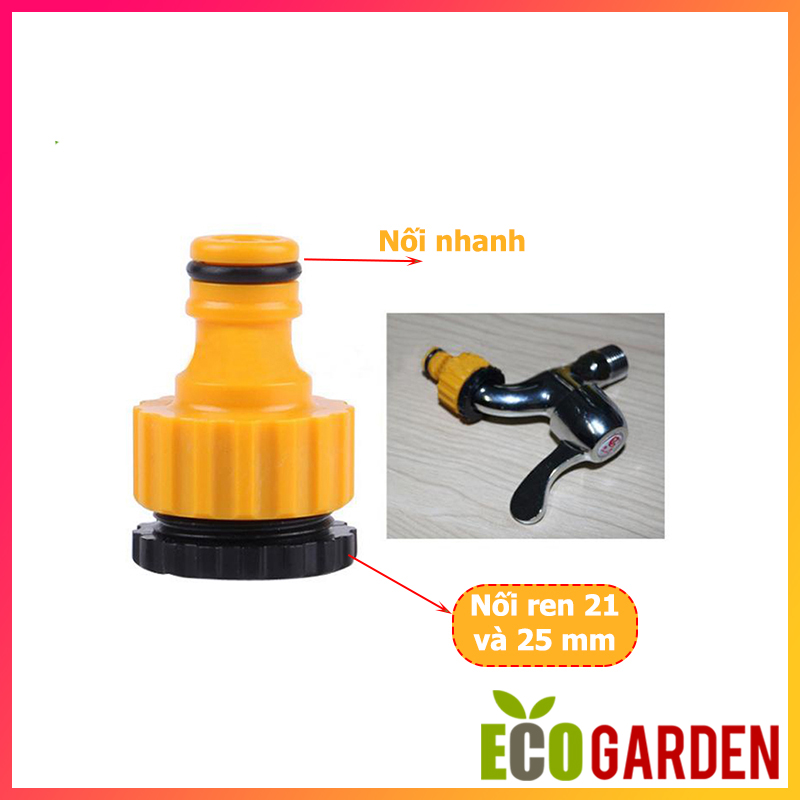 Cút nối nhanh nn-2125 ren trong 21 và 25 mm ra khớp nối nhanh 16 mm