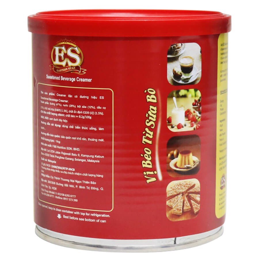 [Combo 4 Lon] Sữa Đặc Es 1Kg Nắp Đỏ - Nhập Khẩu Malaysia