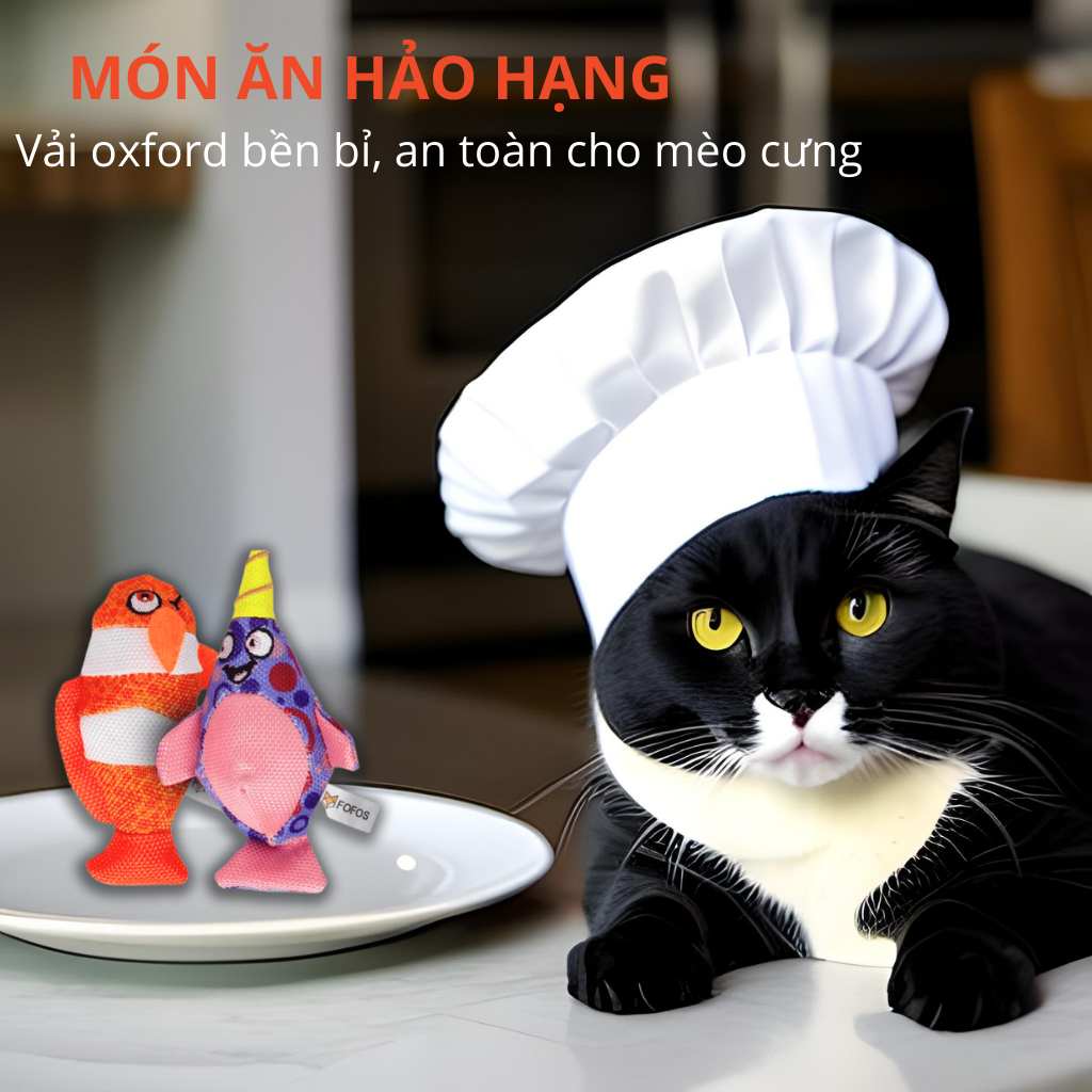 Đồ Chơi Cho Mèo Set 2 Cá Nemo Catnip FOFOS