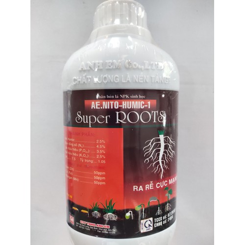Phân bón lá NPK sinh học Super Roots - 500ml