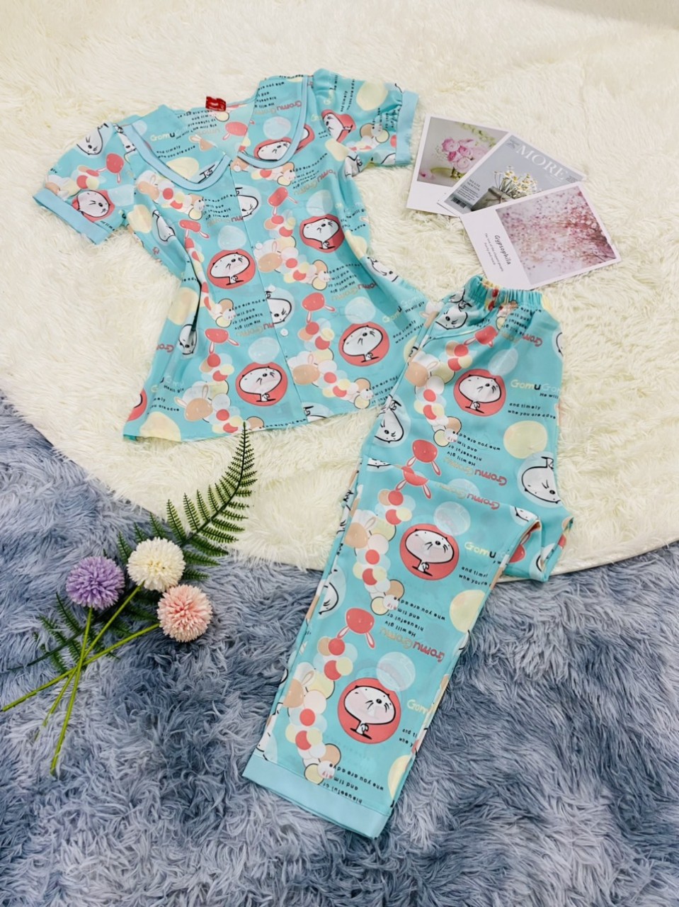 đồ bộ,đồ bộ mango ,tay ngắn,bâusen (38-75 kg)