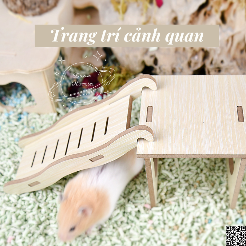 Cầu thang gỗ cho hamster, sóc...