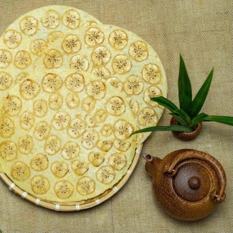 [10 Bánh] Bánh phồng mì dán chuối Sơn Đốc- đồ ăn vặt