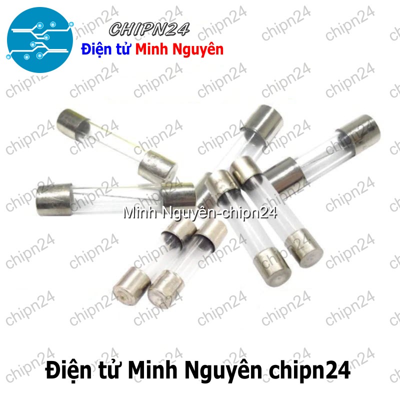 [10 cái] (K412) Cầu Chì Ống Thủy Tinh 6x30mm (1A/2A/3A/4A/5A/6A/6.3A/8A/10A/15A/16A/20A) - [Chọn Loại] - HHH.00009