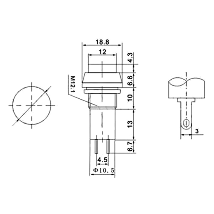 Công Tắc Nhấn Nhả PBS11B