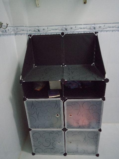 [HCM]Tủ - Tủ nhựa ghép - tủ đựng quần áo - 6 ô như hình .