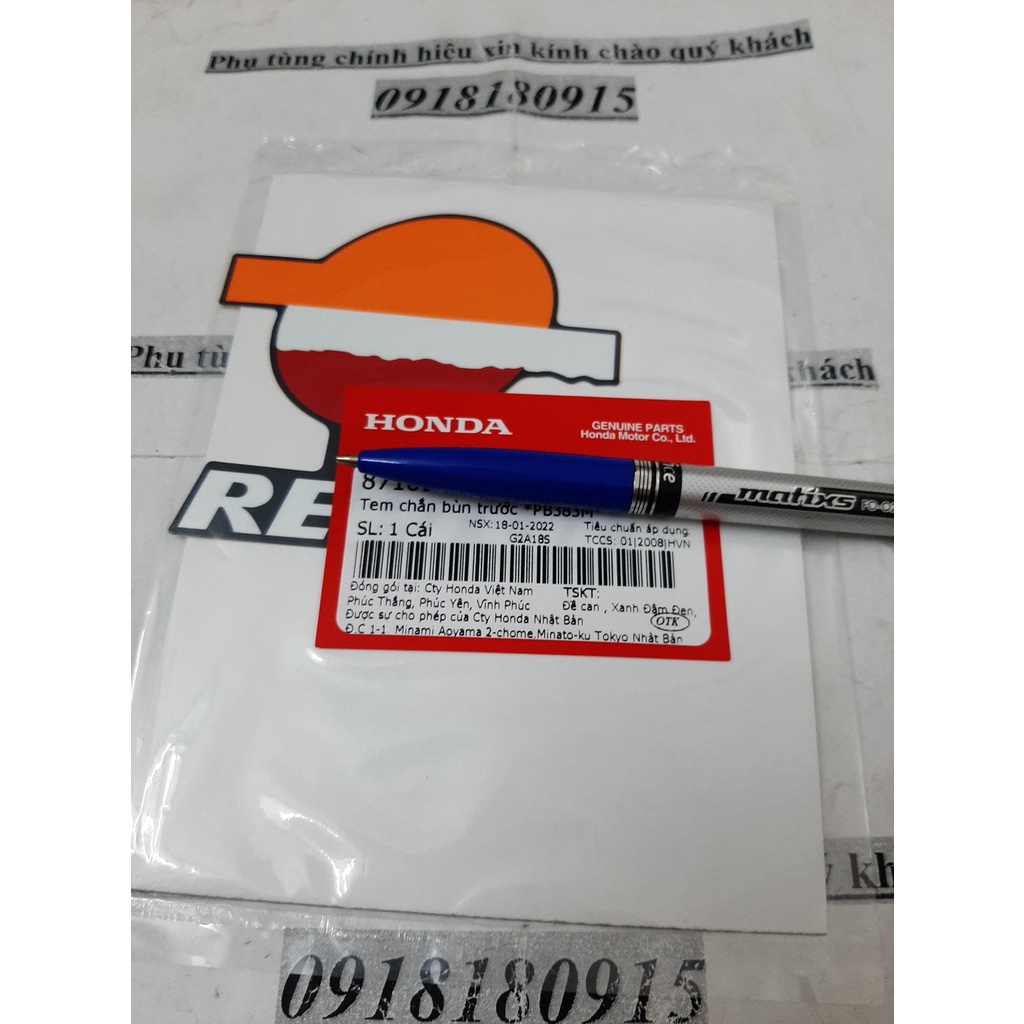 Tem yếm repsol Tem chắn bùn trước tem repsol honda tem sườn repsol