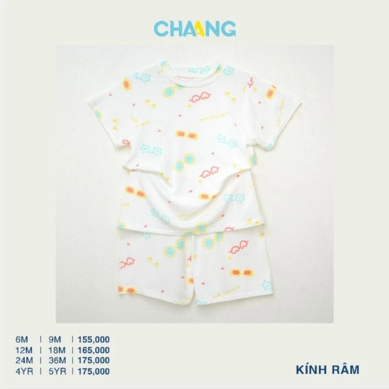 (Chaang) Bộ cộc Chaang họa tiết bé trai, bé gái