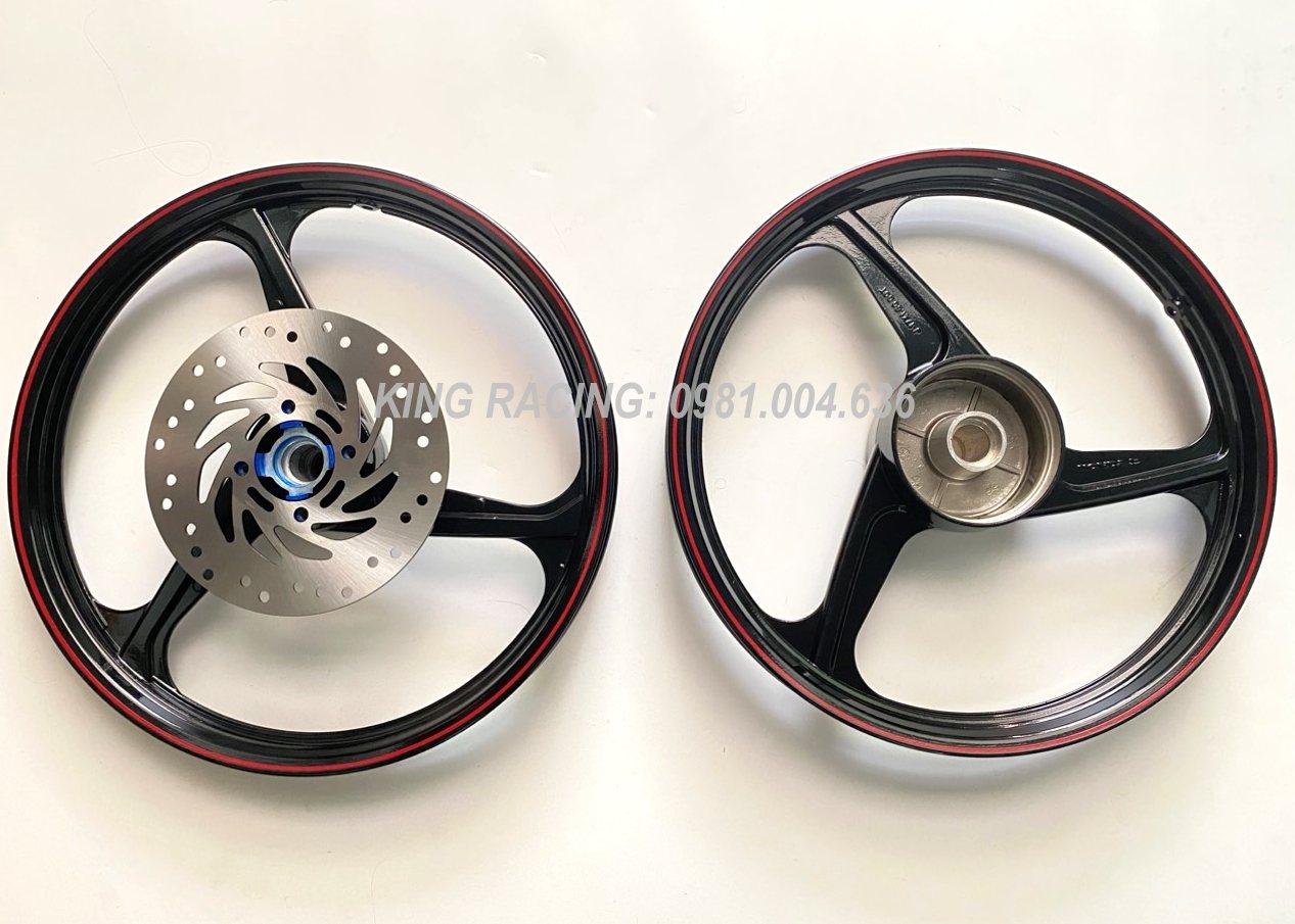 MÂM( VÀNH ĐÚC ) 3 CÂY 110  VX CHỈ ĐỎ THẮNG ĐĨA GẮN WA S 110, RSX 110, BL, FU 125...