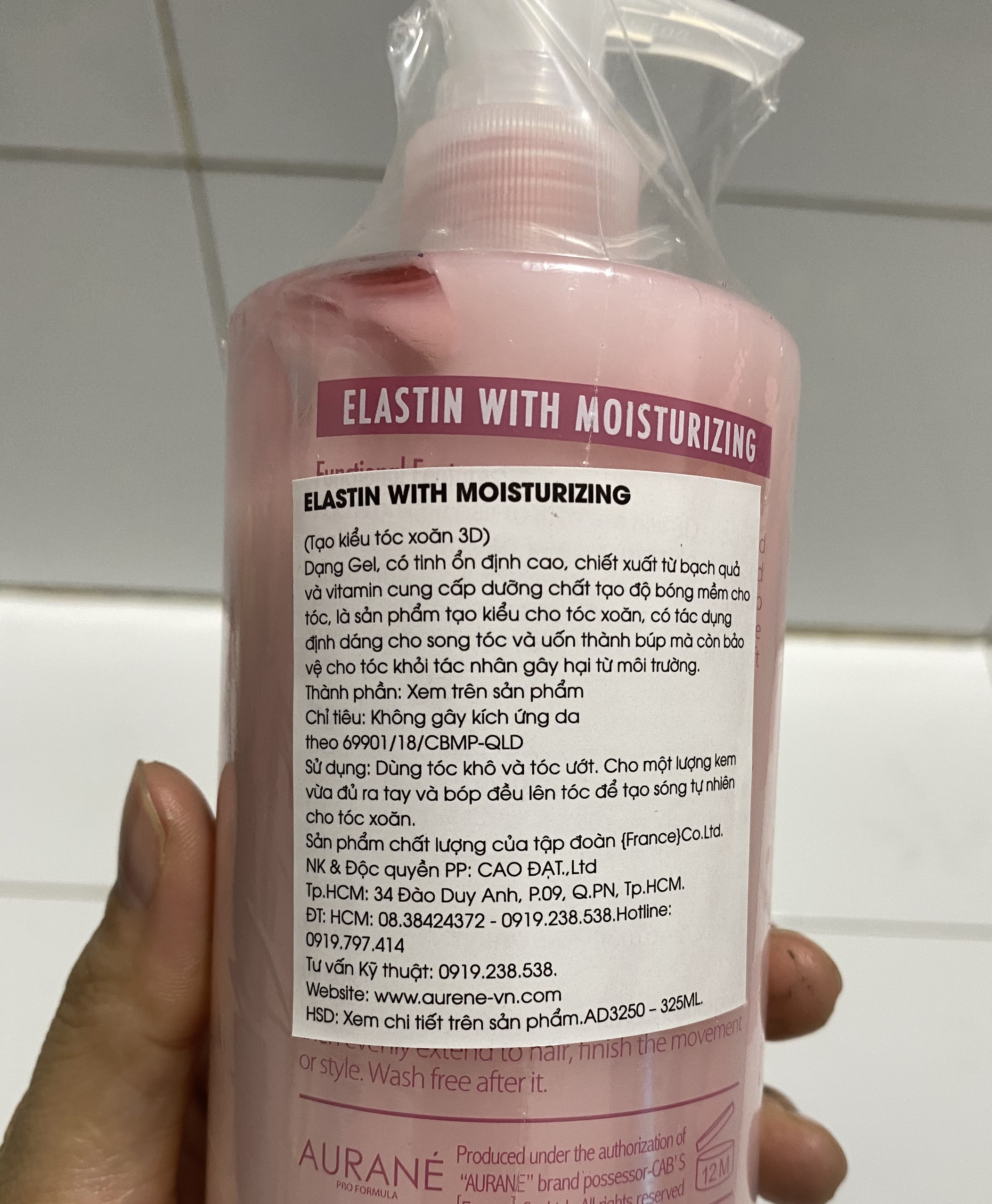 [HCM]Kem Tạo Kiểu Tóc Xoăn Aurane Elastin Whith 325Ml