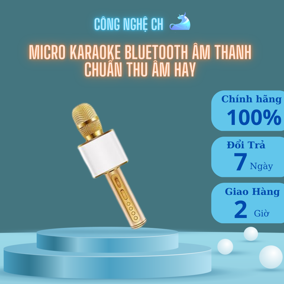 Micro Karaoke Bluetooth Âm Thanh Chuẩn Thu Âm Hay