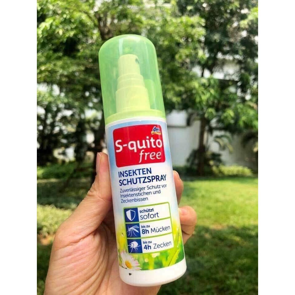 [ HÀNG ĐỨC CHÍNH HÃNG ] Xịt Chống Muỗi Đốt Và Côn Trùng Cắn S quito free, 100ml