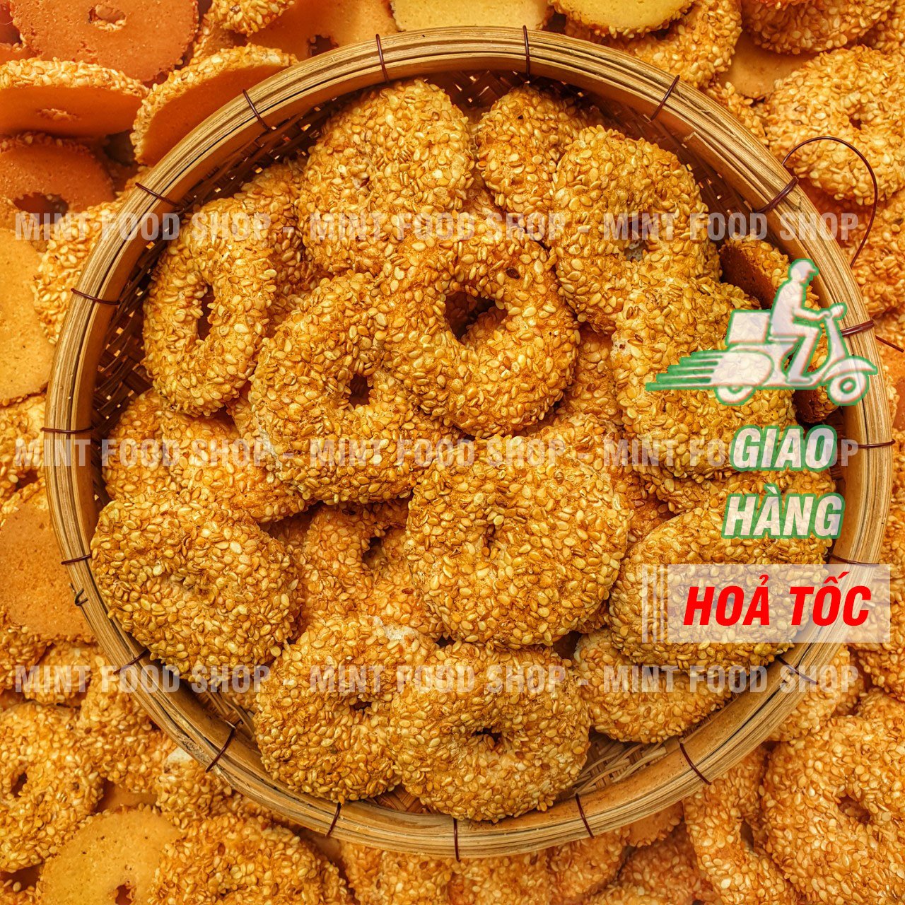 Bánh vòng mè Lon 200gram