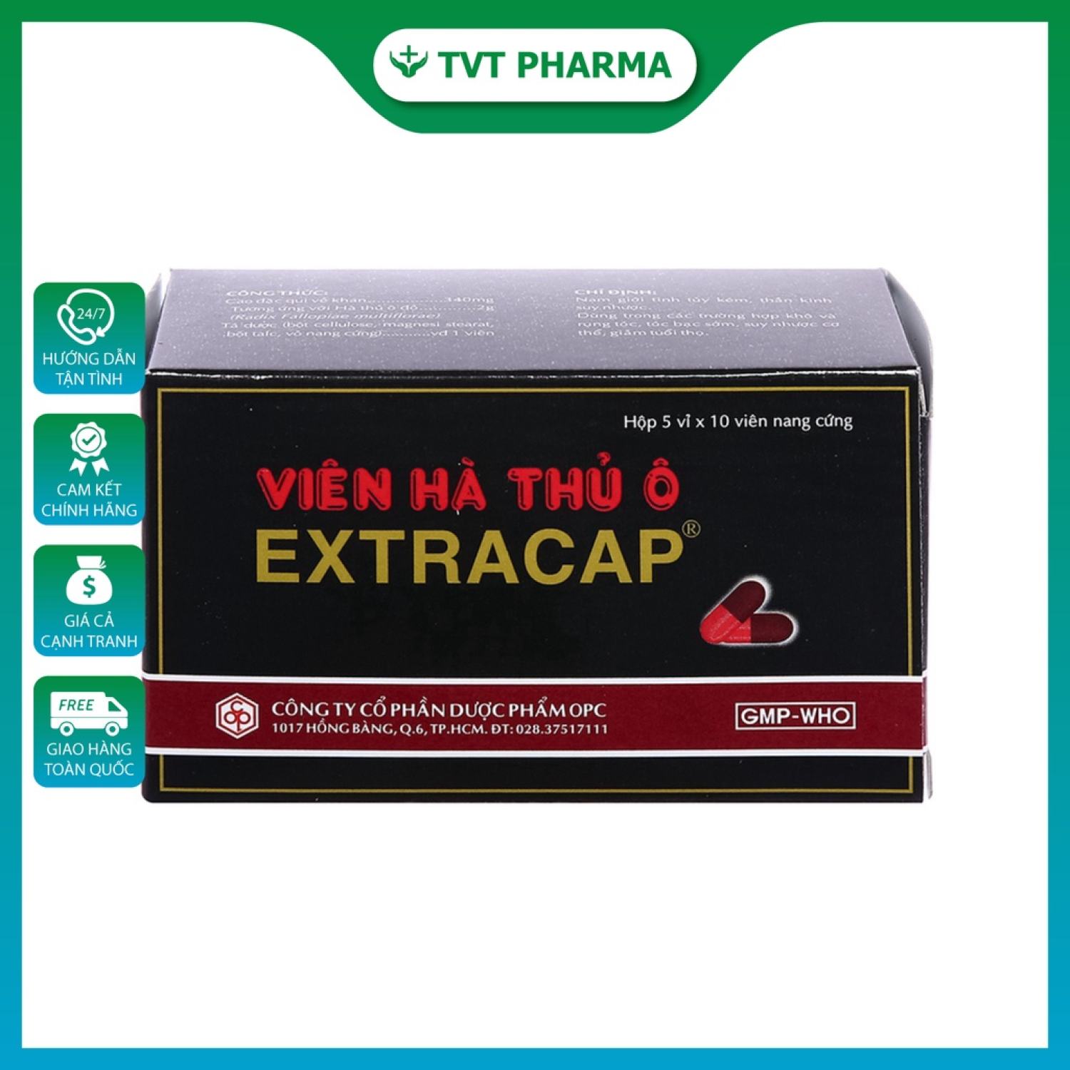 Viên Hà Thủ Ô EXTRACAP (Hộp 50 viên)