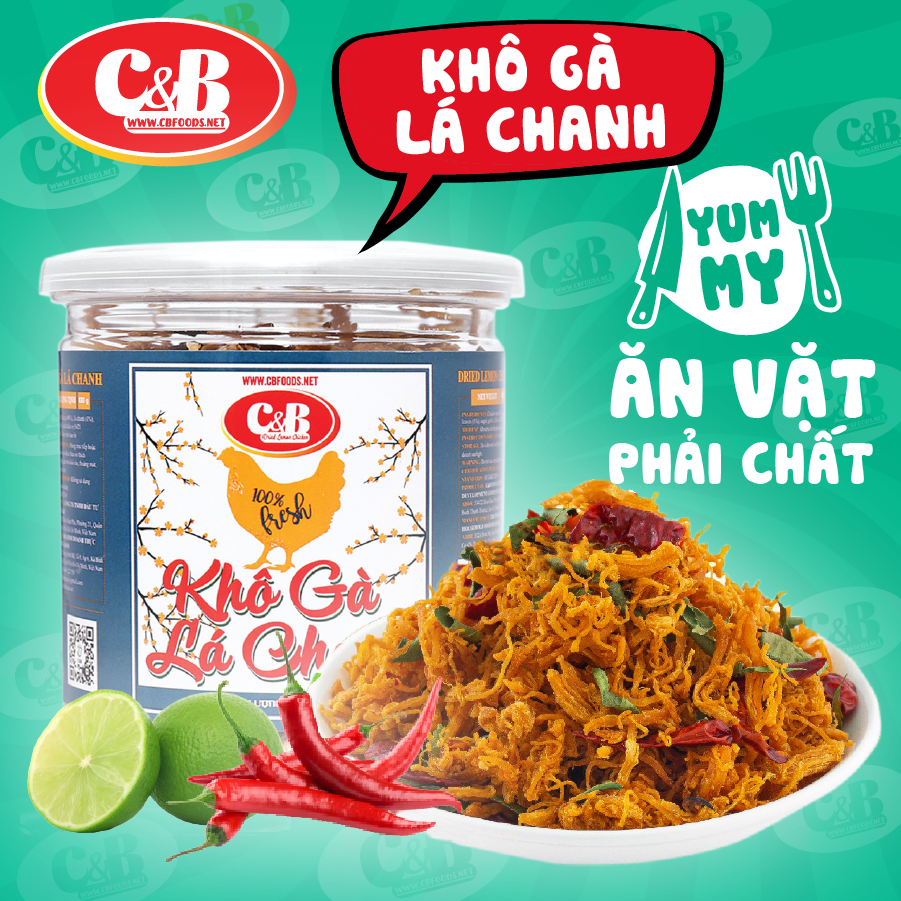 KHÔ GÀ LÁ CHANH C&B HỘP 100G