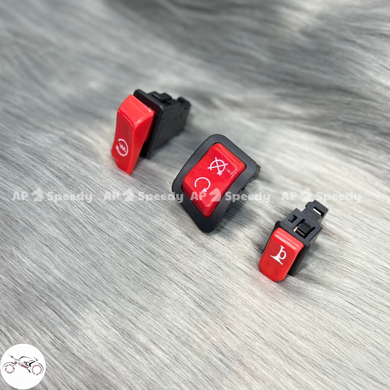 Nút công tắc đỏ gắn thông dụng dòng xe  Honda (tắt máy tạm thời, nút đề, nút kèn) [CHÍNH HÃNG]