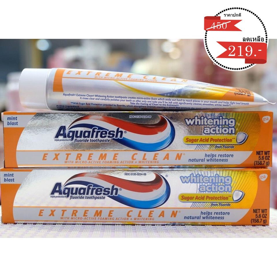 Kem đánh răng Aquafresh Extreme Clean Whitening Action Mint Blast 158.7g nhập khẩu - 4421 cam kết hàng đúng mô tả chất lượng đảm bảo an toàn đến sức khỏe người sử dụng