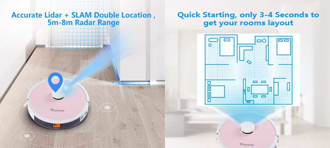 ROBOT HÚT BỤI LAU NHÀ ROBOTEK W750