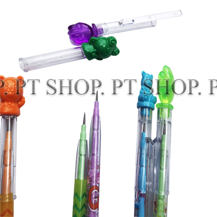 COMBO 10 CÂY VIẾT CHÌ KHÚC CK-3 NẮP HÌNH THÚ