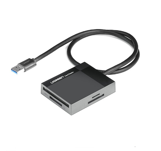 Đầu đọc thẻ SD/TF/CF/MS USB 3.0 Ugreen 30333 (Dài 0.5M) Chính Hãng