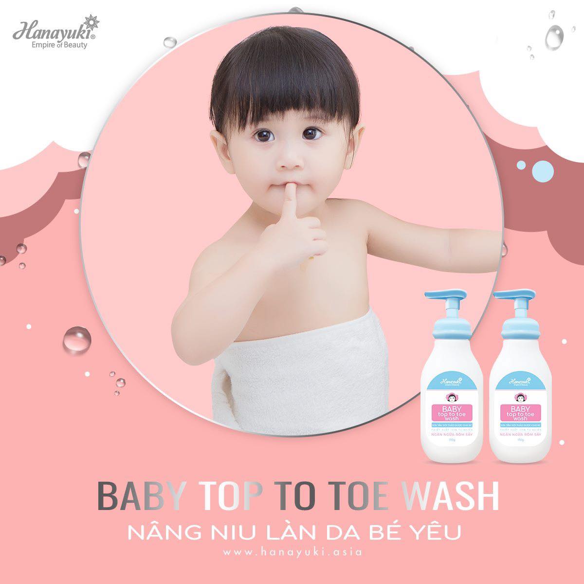 [100% Chính Hãng] sữa tắm em bé hanayuki