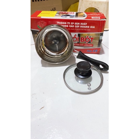 Nồi bột inox Hoàng gia 12cm - Nồi quấy bột cho bé cao cấp