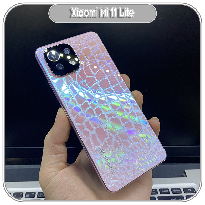 Dán PPF mặt sau trong suốt vân cá sấu cho Xiaomi Mi 11 Lite 4G - 5G - NE