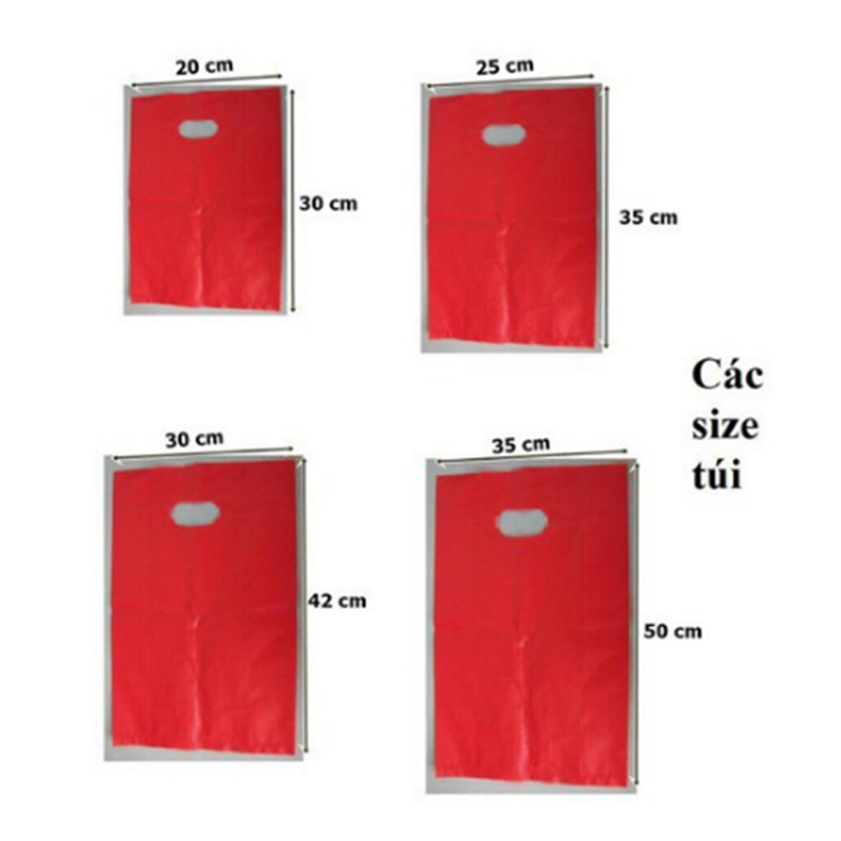 [ Rẻ Vô Địch ] - 1Kg Túi Nilon HD Đỏ Đựng Hàng Đủ Size