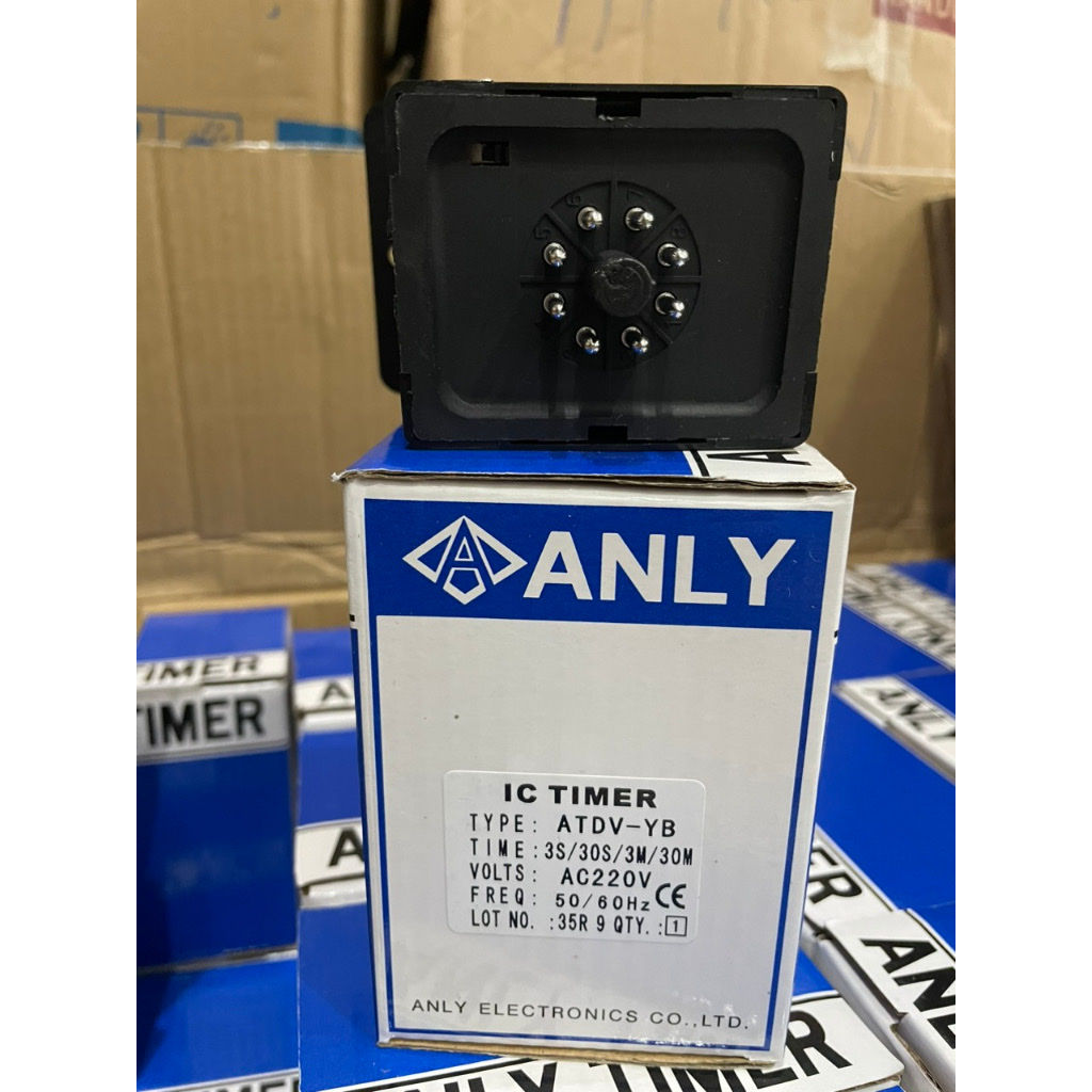Rơ le thời gian (Timer) Đôi Anly ATDV-Y, ATDV-YB 3S/30S/3M/30M (Đã Bao đế)