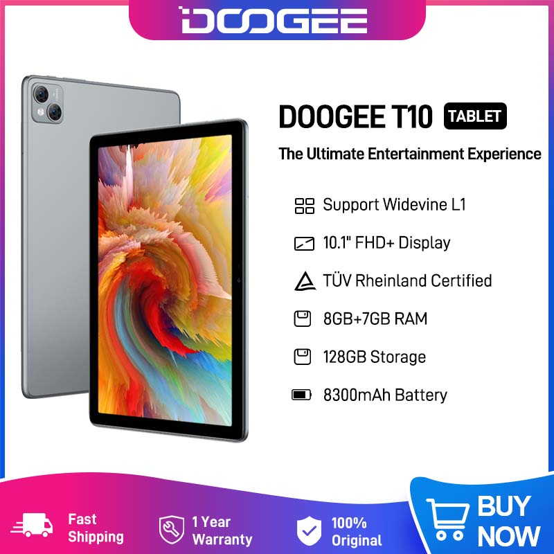 World Premiere DOOGEE T10 Tablet Pad 8GB +7GB RAM Octa Core 8300mAh 128GB
