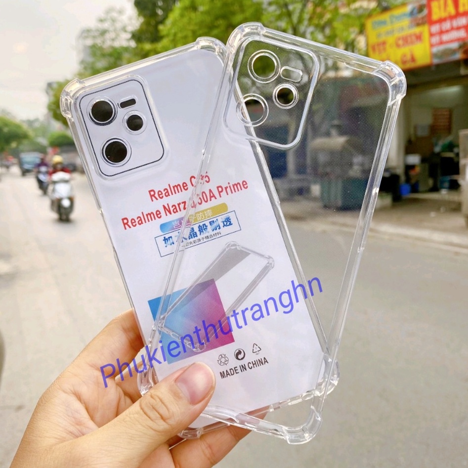 Ốp Lưng Realme 10 5G Realme C55 Realme C33 Realme C30 C30S Realme C35 / Narzo 50A Prime Dẻo Trong Suốt Chống Sốc 4 góc Có Gờ Bảo Vệ Camera - HÀNG DÀY LOẠI 1