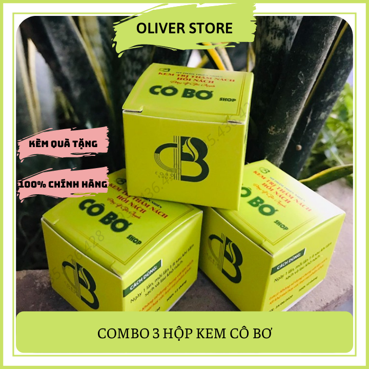 [QUÀ TẶNG] COMBO 3 HỘP Kem loại bỏ Thâm nách và Hôi nách CÔ BƠ, Hết thâm_Hết hôi sau 1 liệu trình, chính hãng 100%