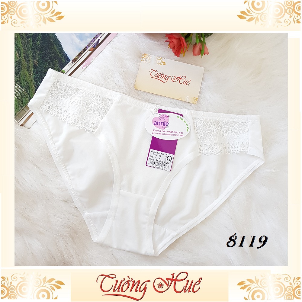 Quần lót nữ annie 8119 thun lạnh phối ren.