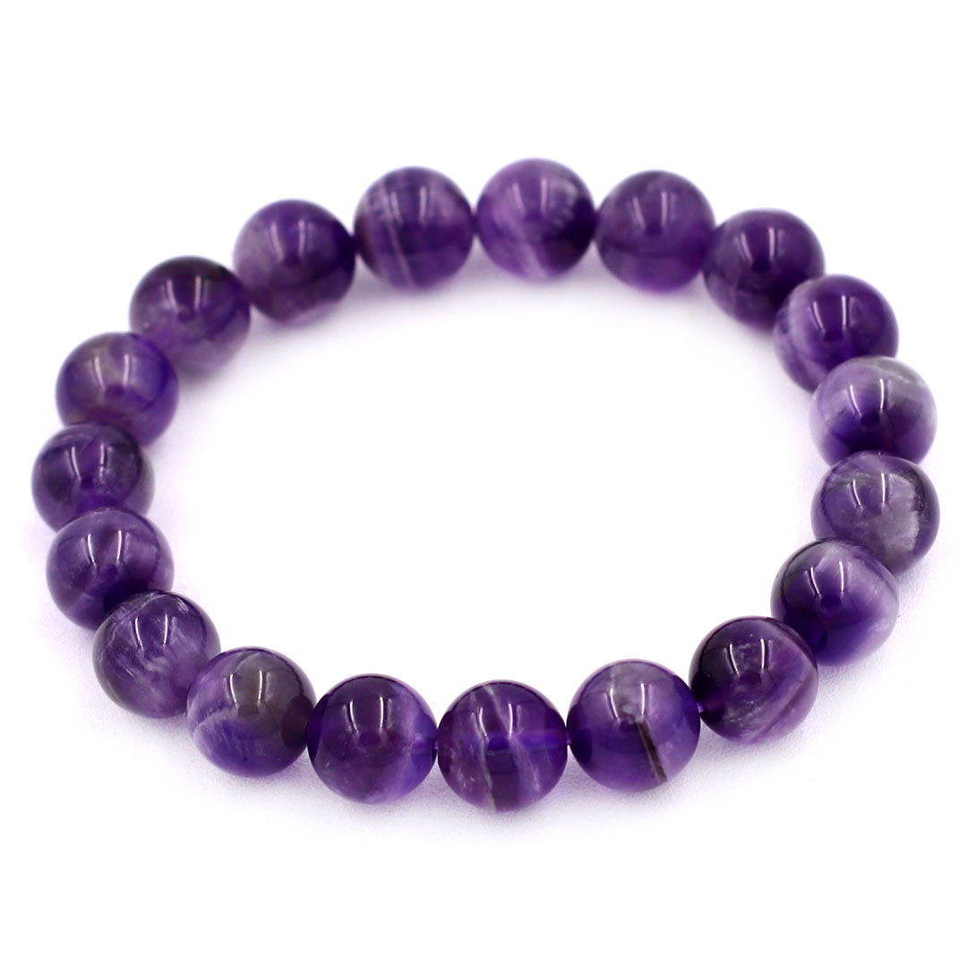 10 PCs charcoal amethyst stone bracelet chain, beads bracelets