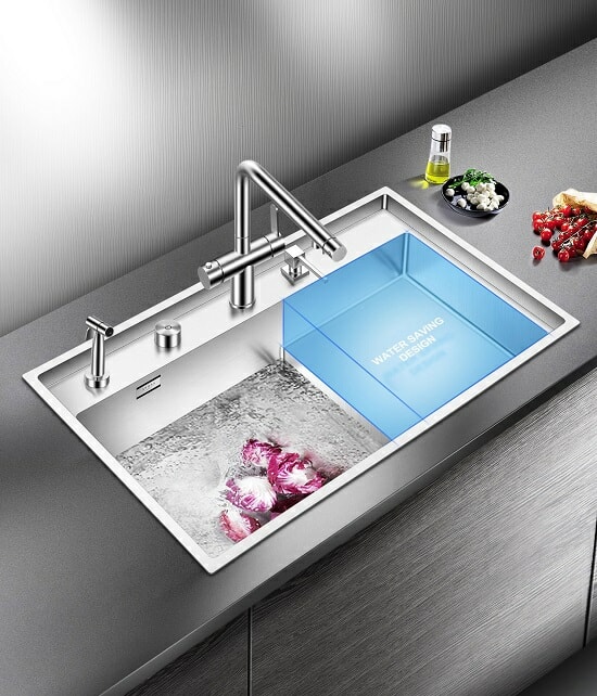 Chậu rửa bát Geler bậc thang GL – 8048