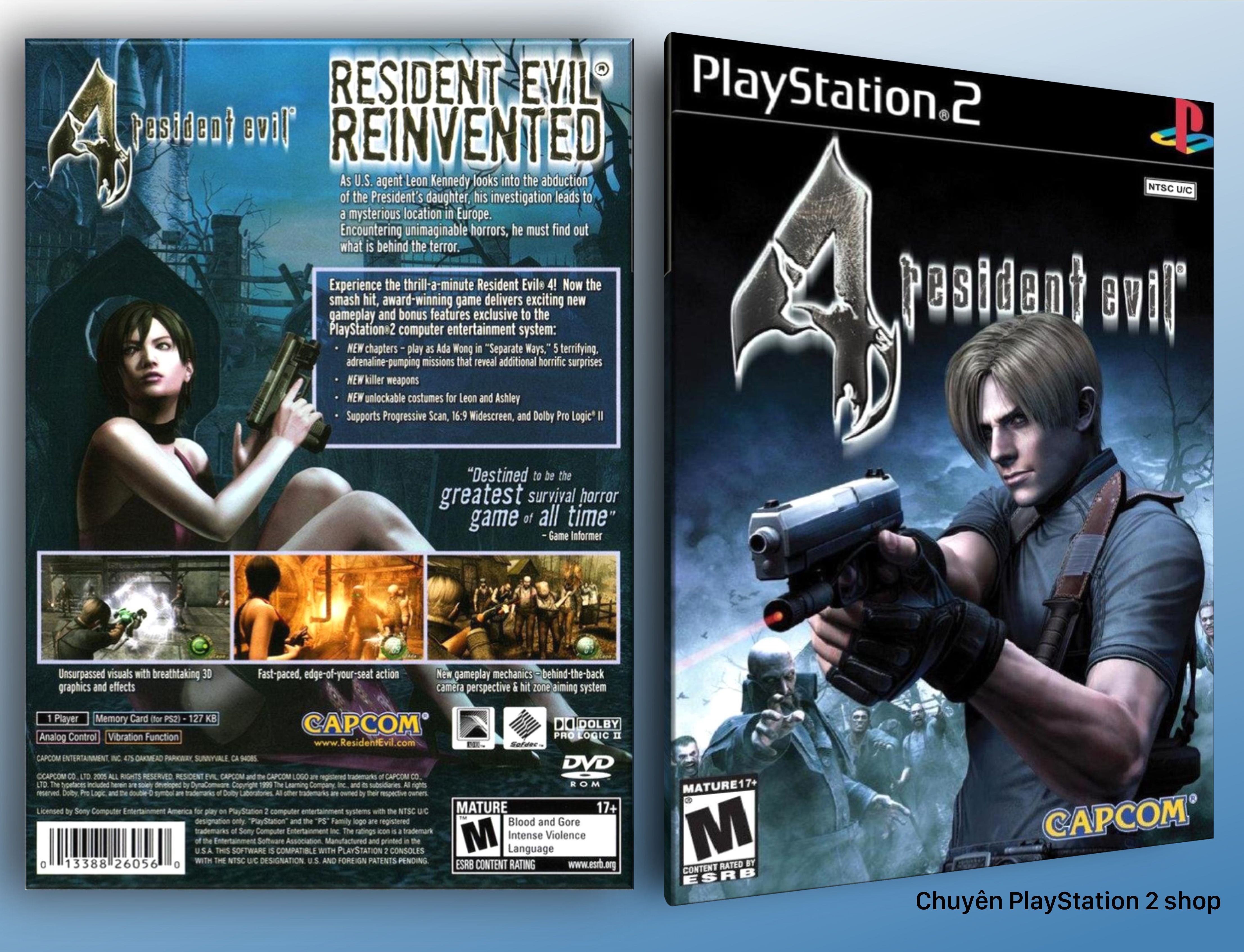 Đĩa game ps2, resident evil 4. cho ps2
