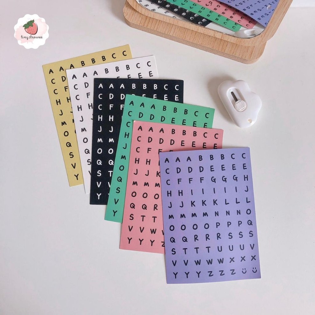 Set 6 Alphabet Sticker tone pastel