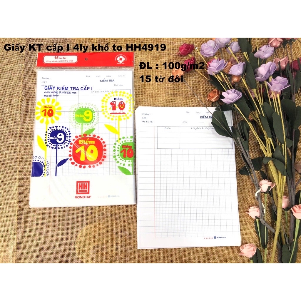 Giấy kiểm tra cấp 1, cấp 2 – Campus, Hồng Hà