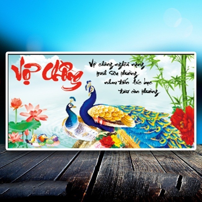 Tranh đính đá Vợ chồng 71x44cm