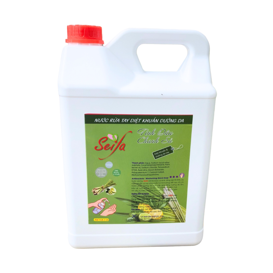 [ Xà phòng ] Nước rửa tay diệt khuẩn Seifa can 5 lít
