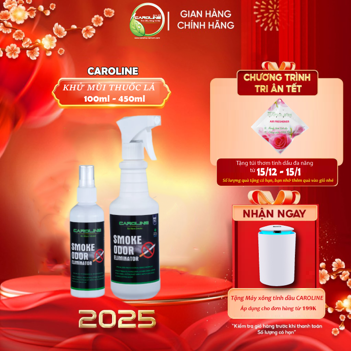 Xịt khử mùi khói thuốc lá Caroline