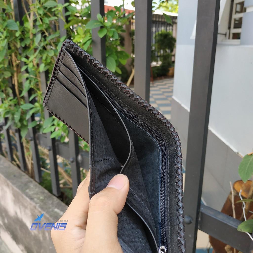 [FREE SHIP] Bóp Da Cá Sấu Đan Viền Thủ Công Cao Cấp [GÙ CÁ SẤU LỚN RẤT BỀN]
