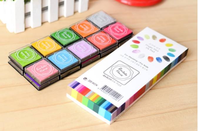 Vẽ Vân Tay 20 Màu (1 Hộp 20 Màu, Vẽ Trực Tiếp Bằng Tay)